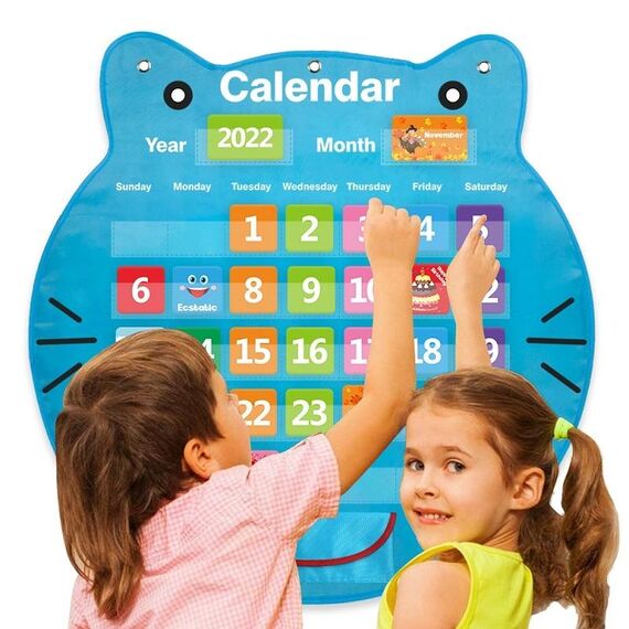 Borsa a sospensione del calendario della testa del gatto della decorazione della classe