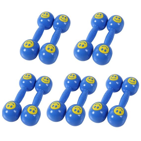 10 PCS Kindergarten Bambini Mattina esercizio in plastica Sonaglio (blu)