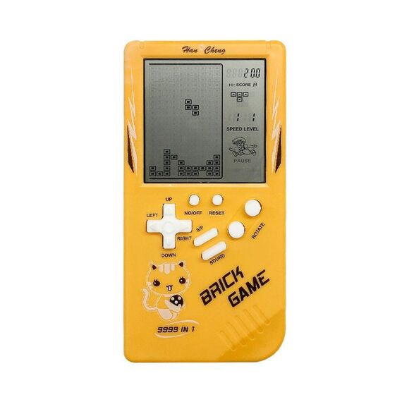 Console di gioco portatile per bambini retrò ampio schermo (giallo)