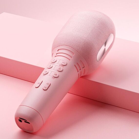 K9 Wireless Bluetooth Microfono Cellulare Canta Microfono (Rosa)