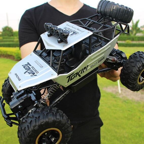 2,4 Ghz 4WD Doppio Motors Fuori-Road Arampicata auto Telecomando Veicolo, Modello: 6026 (Argento)