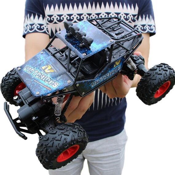 2,4 GHz 4WD Doppio Motors Fuori-Road Autoscafo auto Telecomando Veicolo Telecomando, Modello: 6255 (Blu)