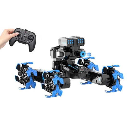 DM-528 Auto telecomandata a spruzzo di pneumatici da battaglia a quattro ruote, specifica: Bomba d'acqua a controllo singolo (blu)