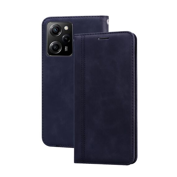 Per Xiaomi Redmi Note 12 Pro Speed/Poco X5 Pro 5G Custodia per telefono in PU con vibrazione orizzontale magnetica satinata (nero)