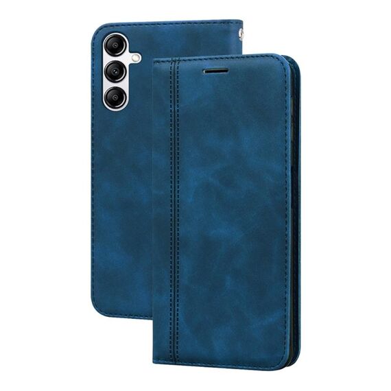 Per Samsung Galaxy A24 4G Custodia per telefono in PU con vibrazione orizzontale magnetica aziendale smerigliata (blu)
