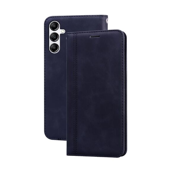 Per Samsung Galaxy A14 4G / 5G Custodia per telefono in PU con vibrazione orizzontale magnetica aziendale smerigliata (nero)