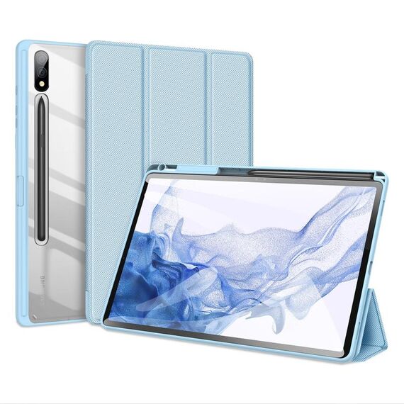 Custodia per tablet in pelle antiscivolo per Samsung Galaxy Tab S9+ DUX DUCIS TOBY Series con funzione Sleep / Wake-up (blu)