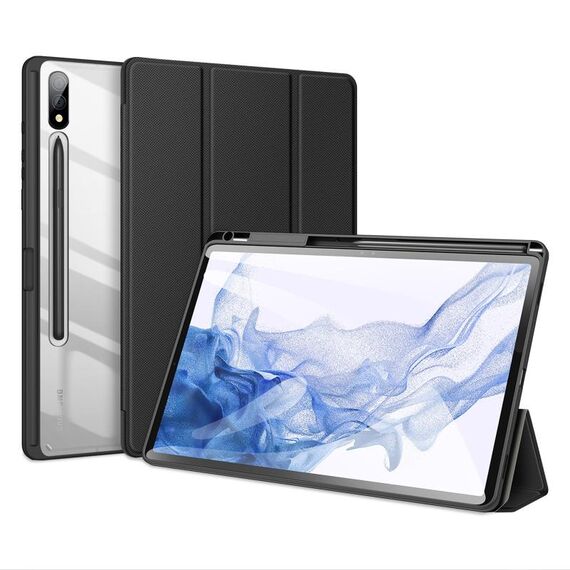 Custodia per tablet in pelle antiscivolo per Samsung Galaxy Tab S9+ DUX DUCIS TOBY Series con funzione Sleep / Wake-up (nero)