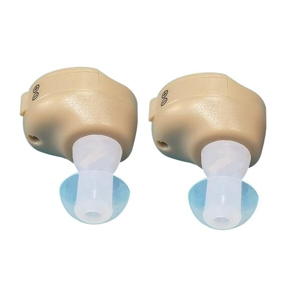 KAIXINWEI K8000 1 paio DC1.5V Amplificatore audio per apparecchi acustici in-ear (cachi)