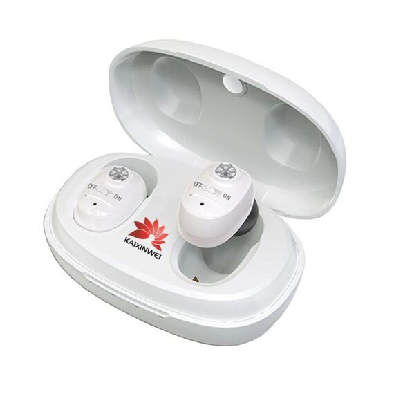KAIXINWEI VHP-1607B DC3.7V Amplificatore audio per apparecchi acustici Bluetooth in-ear (bianco)