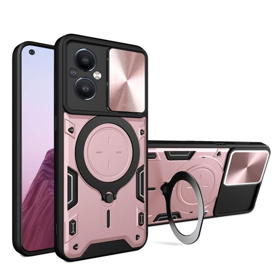 Per OnePlus Nord N20 5G CD Texture Custodia per telefono con supporto magnetico per camshield scorrevole (rosa)