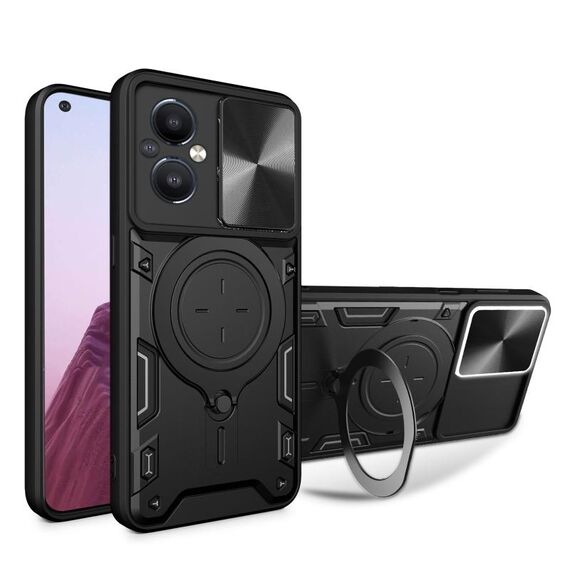 Per OnePlus Nord N20 5G CD Texture Custodia per telefono con supporto magnetico per camshield scorrevole (nero)