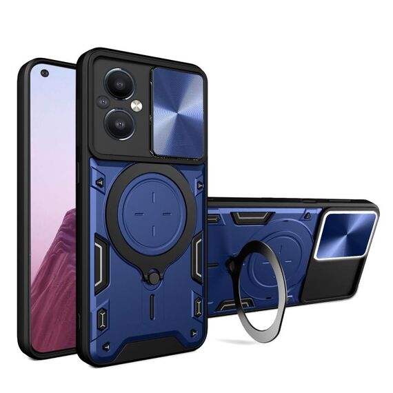 Per OnePlus Nord N20 5G CD Texture Custodia per telefono con supporto magnetico per camshield scorrevole (blu)