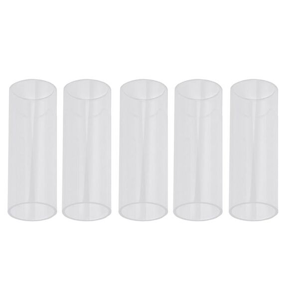 5PCS Acrilico Chitarra Slide Tube Folk Slide Block, Dimensioni: 70 mm (Trasparente)