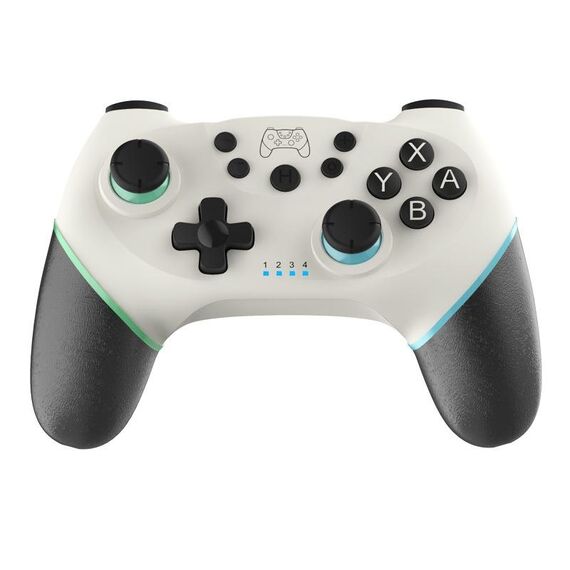 Gamepad Bluetooth wireless somatosensoriale vibrazione a 6 assi per interruttore (blu verde)