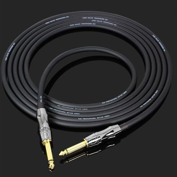 Cavo per cavi per chitarra KGR Cavo audio del tamburo, Specifica: 3M (doppio martinetto dritto)