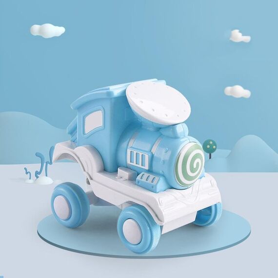 3 pezzi per bambini premi teput per punta di treno rotolanti (blu)