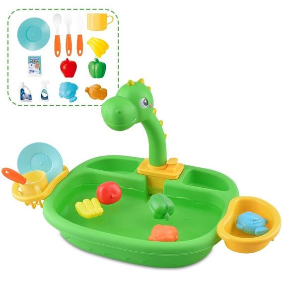 BAMBINI CUSCINE CUCINA INDIETRO DAVASHER ACQUA ELETTRICA, COLORE: DINOSAURE