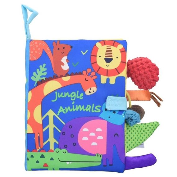 Libro di stoffa della coda Libro di stoffa 3D per l'educazione della prima infanzia (Giungla)