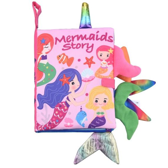 Libro di stoffa di coda Libro di stoffa 3D per la prima educazione del bambino (Sirena)