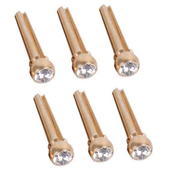 6 pezzi di tappi per chitarra in rame puro citriminico per chitarra, stile: grande diamante (bianco)