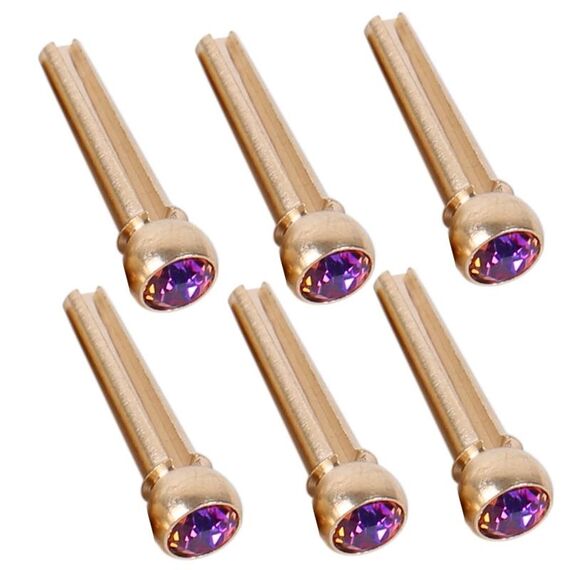 6 pezzi di tappi per chitarra con citrimini in rame puro, stile: grande diamante (viola)