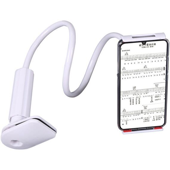 GS06 Supporto per chitarra in plastica con rotazione a 360 gradi per video dal vivo (bianco)