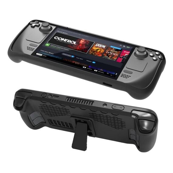 Custodia in TPU portatile JYS per Steam Deck + adesivo pulsante touchpad