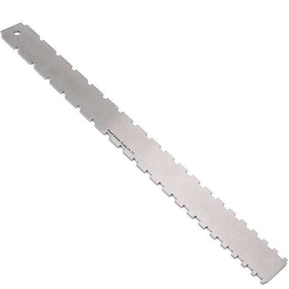 GNR3 Righello per manico per basso di misurazione in acciaio inossidabile, stile: doppi denti