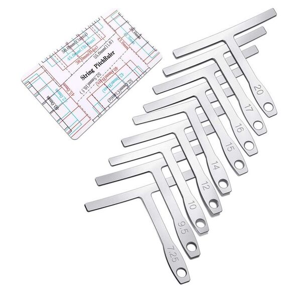Righello per chitarra tipo T + Righello alto per corde Strumenti per righello di misurazione per la riparazione della chitarra