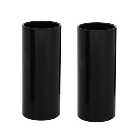 2 pezzi in acciaio inox tubo di scorrimento per chitarra Folk Slide Block, dimensioni: 28 mm (nero)
