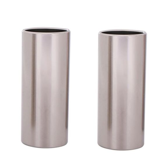 2 pezzi in acciaio inox tubo di scorrimento per chitarra Folk Slide Block, dimensioni: 51 mm (argento)