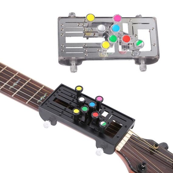 Folk Ukulele Guitar Chord Assist Principianti Guitar Booster (Argento)