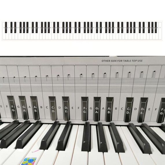 88 tasti Tabella di confronto della carta per la pratica del pianoforte Tabella di confronto della pratica della diteggiatura (bianco)