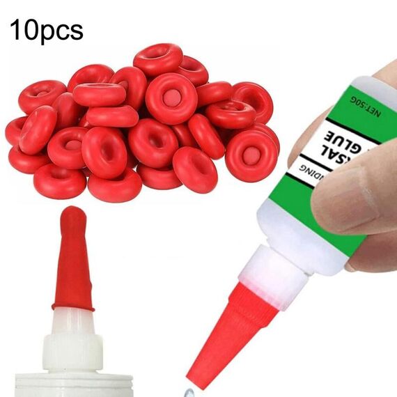 10pcs vetro colla ugello tappo di tenuta a tenuta stagna colla vetro manicotto protettivo ugello