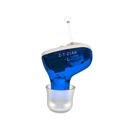 AN127 Amplificatore acustico invisibile per apparecchi acustici in-ear per anziani e non udenti (orecchio sinistro blu)