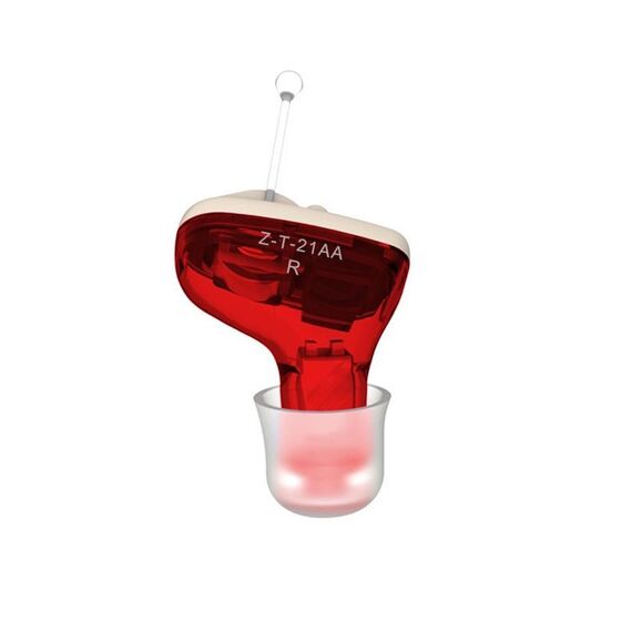 AN127 Amplificatore acustico invisibile per apparecchi acustici in-ear per anziani e non udenti (orecchio destro rosso)