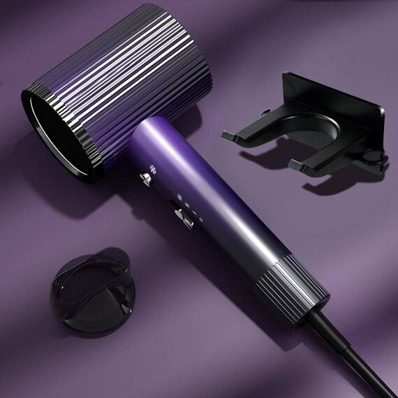 Asciugacapelli a ioni negativi da 1600 W con regolazione a 3 velocità, spina CN Standard Edition (viola)