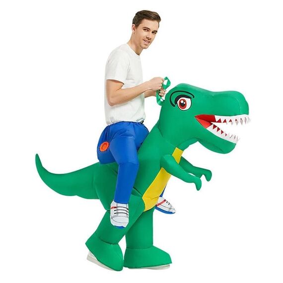 Vestiti gonfiabili del dinosauro di Halloween Poliestere 3D Abbigliamento per bambole del fumetto, Taglia:M (120-140 cm)(Bigeye Dinosaur)