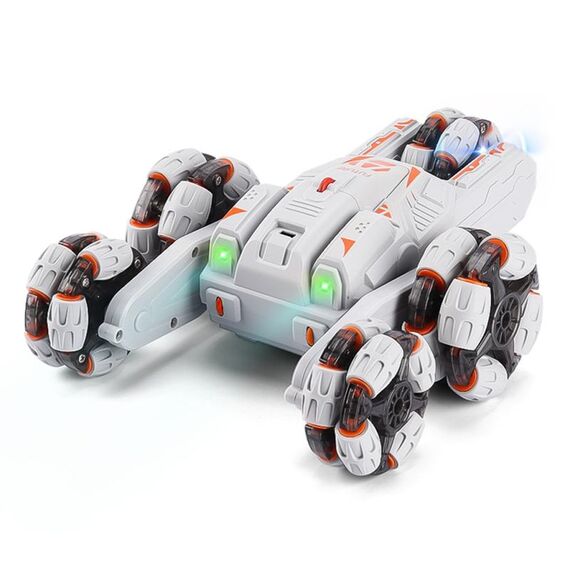 MoFun Auto acrobatica a cinque ruote Braccio oscillante a 360 gradi 2.4G Auto multifunzionale RC, Specifiche: Singolo (grigio)