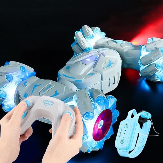 MoFun JC06 2.4G Telecomando Torsion Stunt Car, Specifiche: Dual RC (Blu)