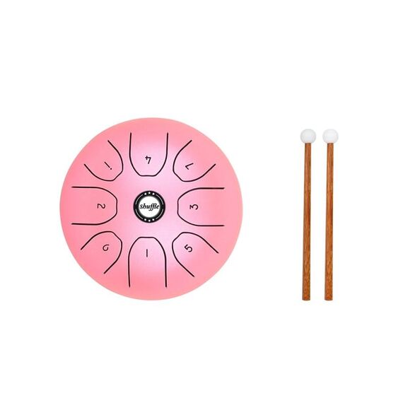 Shuffle SD-5 Strumento a percussione a tamburo vuoto spensierato con lingua in acciaio da 5,5 pollici (rosa)