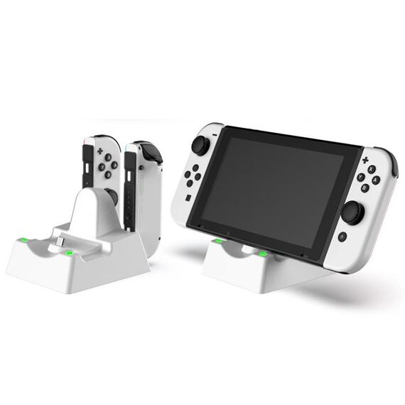 Caricatore del supporto per console di gioco per Nintendo Switch/Switch Oled/Switch Lite (bianco)