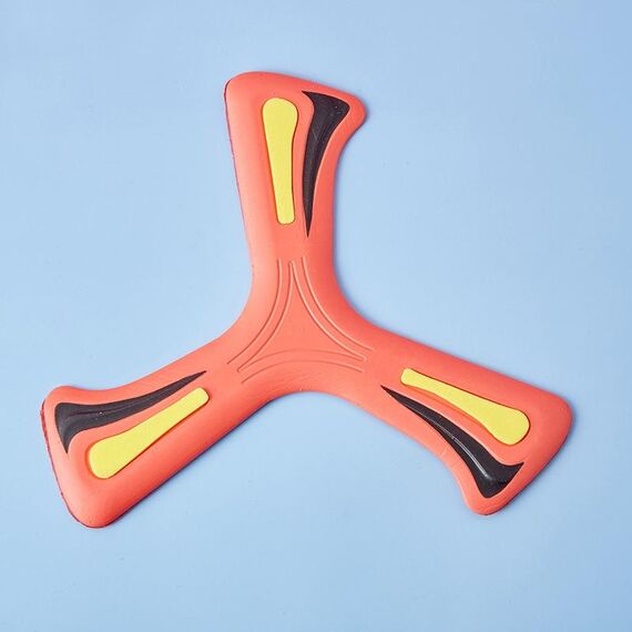 SOFTOYS ST3009 Piatto oscillante a tre foglie per lancio di mani in schiuma EVA per bambini (rosso)