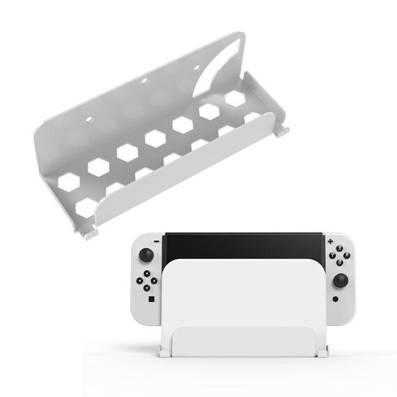 Per Switch OLED Console di gioco JYS Staffa per montaggio a parete (bianca)