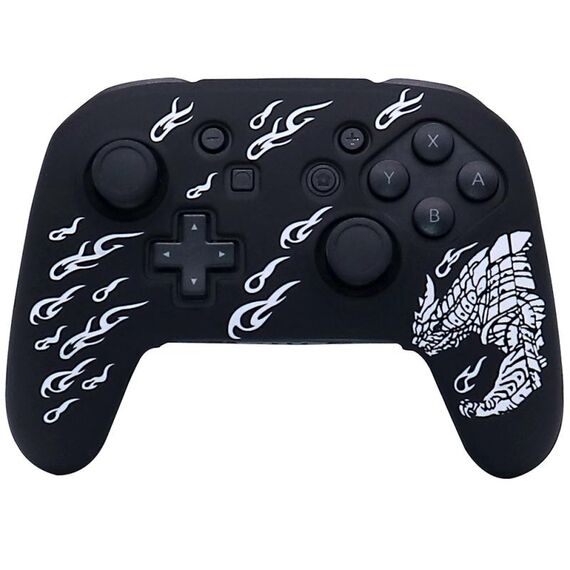 Per Nintendo Switch Pro Maniglia di gioco Morbida custodia protettiva in silicone antiurto (bianca)