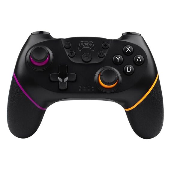 Per Nintendo Switch Pro Maniglia Bluetooth wireless con programmazione macro e risveglio somatosensoriale (viola arancione)