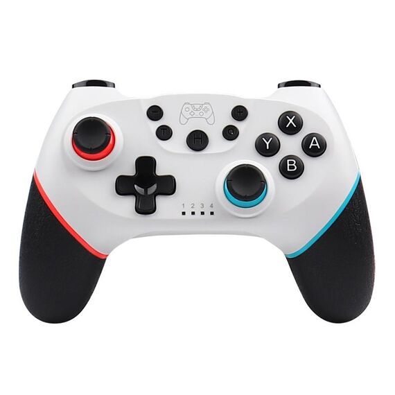 Per Nintendo Switch Pro Maniglia Bluetooth wireless con programmazione macro e risveglio somatosensoriale (bianco rosso blu)