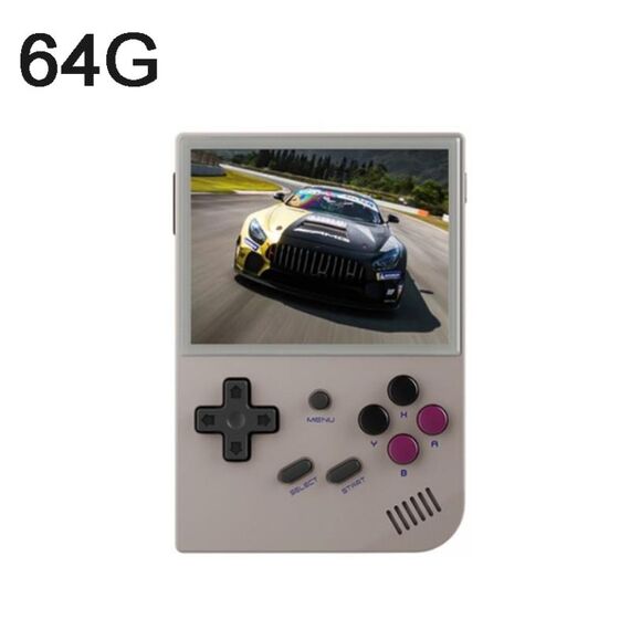 ANBERNIC RG35XX Console di gioco portatile retrò da 3,5 pollici Lettore di giochi open source 64G 5000+ giochi (grigio)