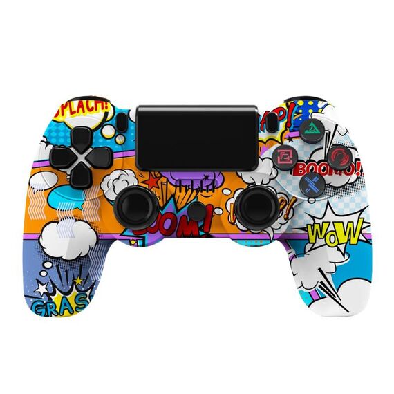 Per controller di gioco Bluetooth wireless PS4 con maniglia di gioco a doppia vibrazione Light Strip (Cloud)